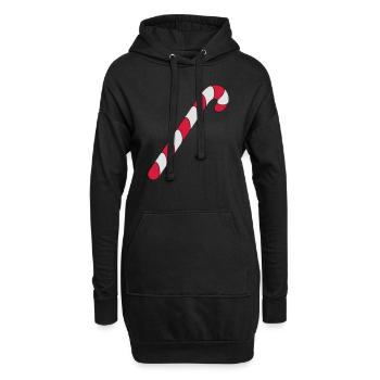 Zuckerstange - Hoodie-Kleid - Schwarz - Vorne