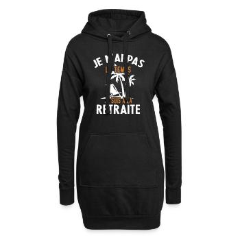 Je N'ai Pas Le Temps Je Suis À La Retraite Cadeau - Sweat-shirt à capuche long Femme - noir - Devant