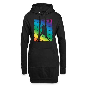 Basketteur - Sweat-shirt à capuche long Femme - noir - Devant