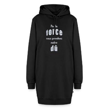 Par la force nous prendrons notre dû - Sweat-shirt à capuche long Femme - noir - Devant