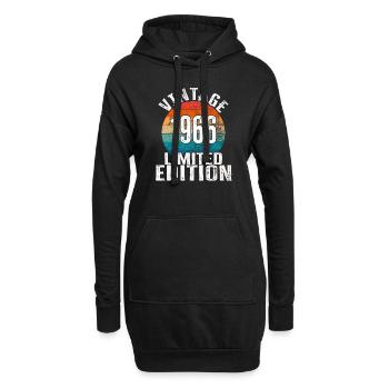 Année de naissance 1966 Vintage Limited Edition Retro - Sweat-shirt à capuche long Femme - noir - Devant