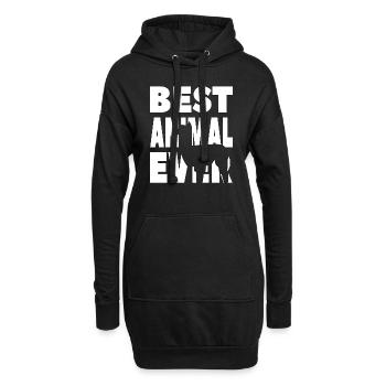 ALPAGA ALPAGA LAMA LAMA Meilleur animal de tous les temps - Sweat-shirt à capuche long Femme - noir - Devant