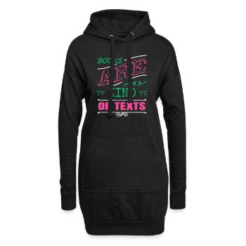 Idée cadeau blagues un livre de temps cite des livres et des chats - Sweat-shirt à capuche long Femme - noir - Devant
