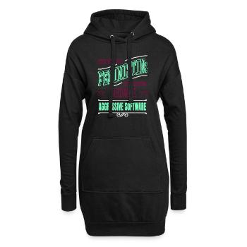 frauenpower smylie humor cool die welt - Hoodie-Kleid - Schwarz - Vorne