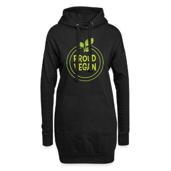 Symbol for proud vegans - Hoodie Dress - black - Front