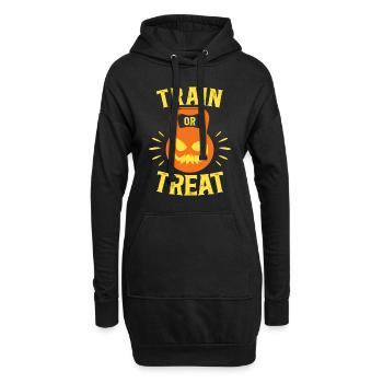 Train Or Treat Sportif Musculation Sport Halloween - Sweat-shirt à capuche long Femme - noir - Devant