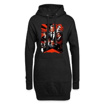 Cartoon-Gangster - Hoodie-Kleid - Schwarz - Vorne