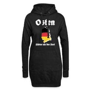 Osten Härter als der Rest DDR Ossi - Hoodie-Kleid - Schwarz - Vorne
