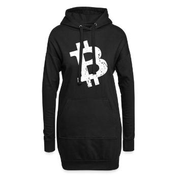 Bitcoin Vintage BTC Symbol - Sweat-shirt à capuche long Femme - noir - Devant