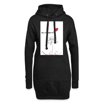 Marry me - Hoodie-Kleid - Schwarz - Vorne