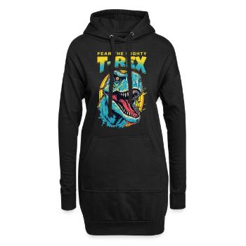 T-Rex Dinosaur Dino Tyrannosaurus Rex Vintage - Hoodie Dress - black - Front