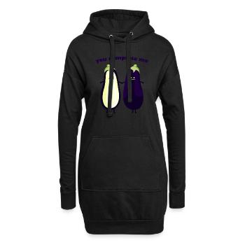 you complete my - Sweat-shirt à capuche long Femme - noir - Devant