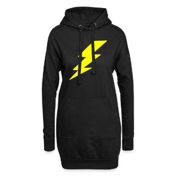 Blitz - Hoodie-Kleid - Schwarz - Vorne
