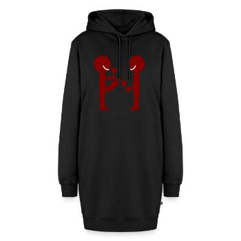 grapes weintrauben wine wein vines5 - Hoodie-Kleid - Schwarz - Vorne - AI Model Female 172 light (172cm)