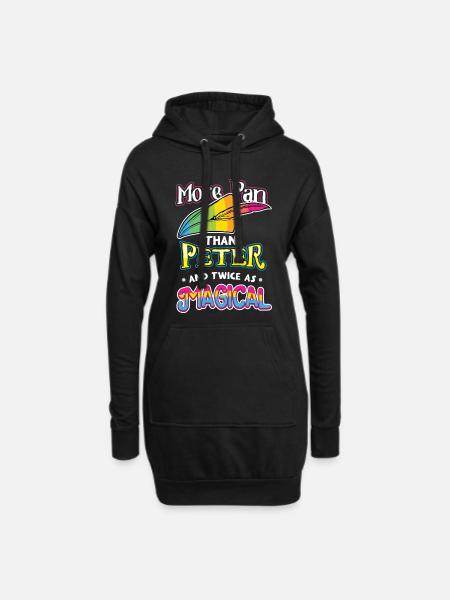 Meer dan Peter en tweemaal als magisch LGBT-geschenk - Hoodiejurk - zwart