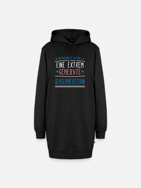 Glasermeisterin Beruf - Geschenk - Hoodie-Kleid - Schwarz