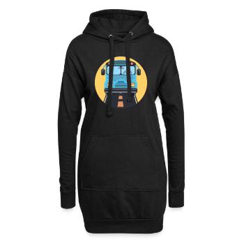 Bus - Hoodie-Kleid - Schwarz - Vorne