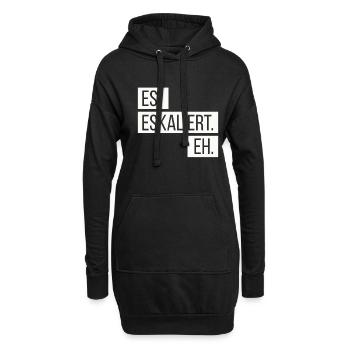 ES ESKALIERT EH ESKALATION PARTY SAUFEN LUSTIG - Hoodie-Kleid - Schwarz - Vorne