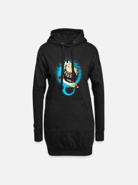 Sumo Surfer - Hoodie-Kleid - Schwarz