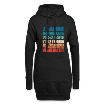 7. Jahre Hochzeitstag Kupferhochzeit Geschenkidee - Hoodie-Kleid - Schwarz - Vorne