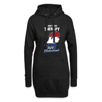 Pays-Bas Therapy Holland Holiday Love Gift - Sweat-shirt à capuche long Femme - noir - Devant
