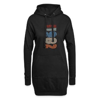 Anniversaire 1982 82 Vintage rétro millésime cadeau - Sweat-shirt à capuche long Femme - noir - Devant