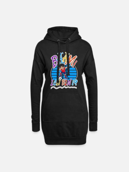 14. Geburtstag Kinder Fußball - Hoodie-Kleid - Schwarz
