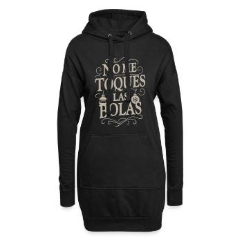 Berühre meine Eier nicht - Hoodie-Kleid - Schwarz - Vorne