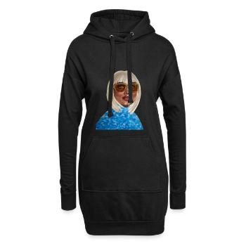 Von der Königin zur Prinzessin - Hoodie-Kleid - Schwarz - Vorne
