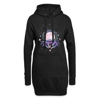 Krebsfrau – Astrologiegeschenk - Hoodie-Kleid - Schwarz - Vorne