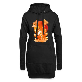 Nine-Tailed Fox – Original Gift - Hoodie Dress - black - Front