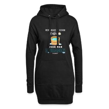 Eisbaden Bain de glace baden Bain de glace Kältebad kalt - Sweat-shirt à capuche long Femme - noir - Devant