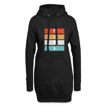Vintage Style Calisthenics Retro Geschenk - Hoodie-Kleid - Schwarz - Vorne