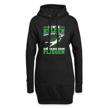 Fußball Torwart Fußballspieler Torhüter - Hoodie-Kleid - Schwarz - Vorne