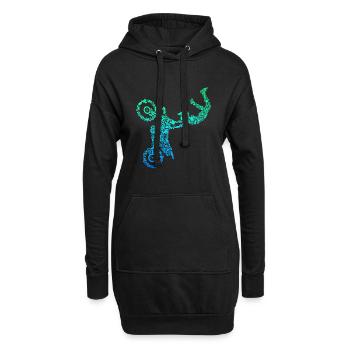 Motocross Enduro Supermoto Bike Dirt Biker - Sweat-shirt à capuche long Femme - noir - Devant
