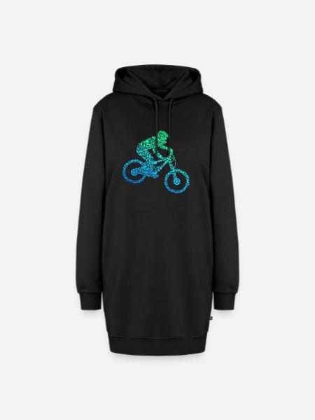 Downhill Mountainbike Biker MTB Jungen - Hoodie-Kleid - Schwarz