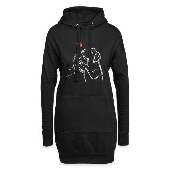 Magyar Vizsla Liebe Hunde Mama Frauchen - Hoodie-Kleid - Schwarz - Vorne