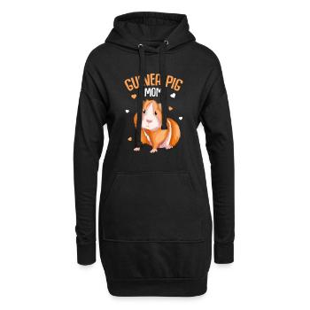 Cochon d’Inde Mama Pet - Sweat-shirt à capuche long Femme - noir - Devant