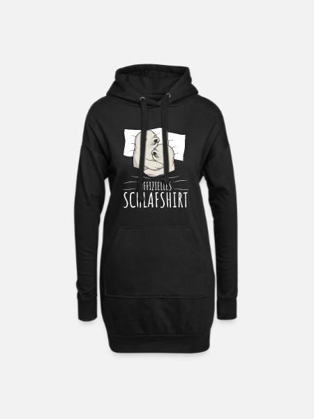 Offizielles Schlafshirt Robbe Schlafen - Hoodie-Kleid - Schwarz
