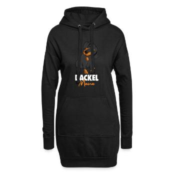 Dackel Mama Dachshund Hunde Damen - Hoodie-Kleid - Schwarz - Vorne