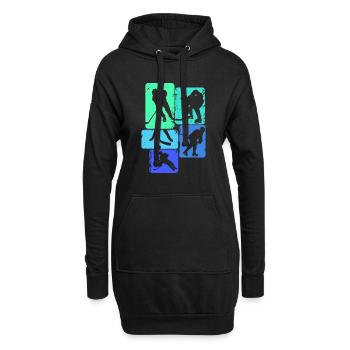 Hockey sur glace Hockey Enfants Garçons Hommes - Sweat-shirt à capuche long Femme - noir - Devant