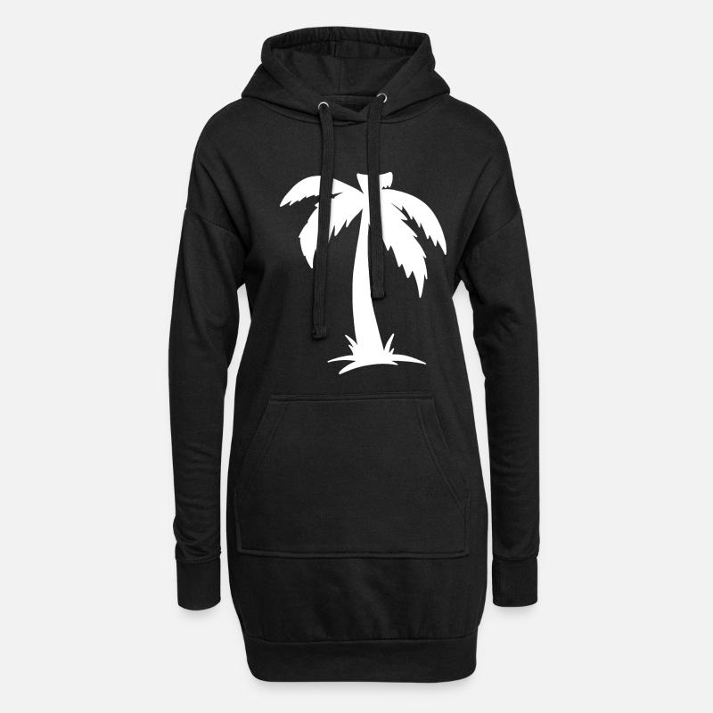 Palme Palm - Hoodie-Kleid - Schwarz
