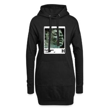 Hydrogène - H - Élément chimique 001 - Sweat-shirt à capuche long Femme - noir - Devant