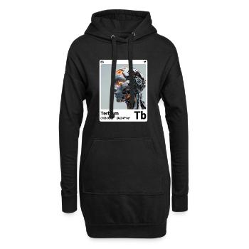 AI am Terbium (wt) - Hoodie-Kleid - Schwarz - Vorne