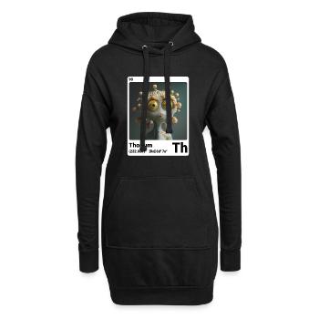 AI am thorium (wt) mode périodique nerdstyle nerd - Sweat-shirt à capuche long Femme - noir - Devant