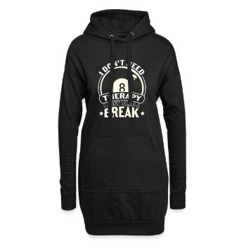 Billard Pool Billard Billardkugel Billardkö 8Ball - Hoodie-Kleid - Schwarz - Vorne