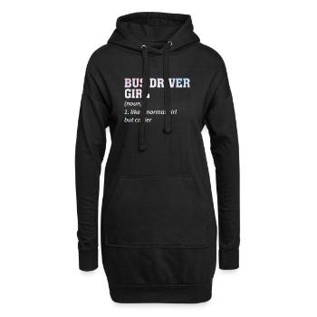 Busfahrerin Lustig Spruch Beruf Linienbus Geschenk - Hoodie-Kleid - Schwarz - Vorne