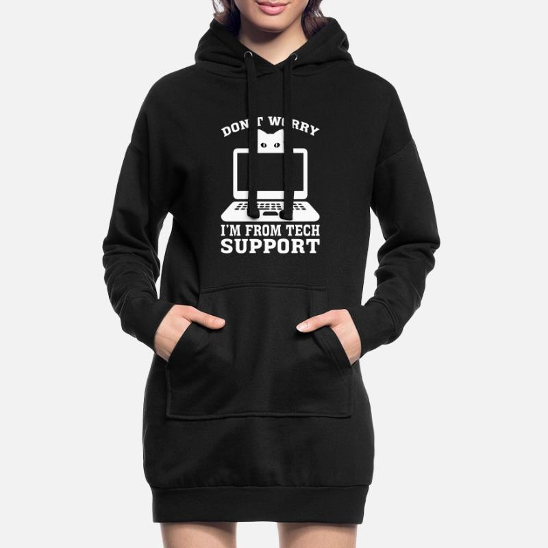 Technischer Support Computer Technik IT Software Hoodie-Kleid