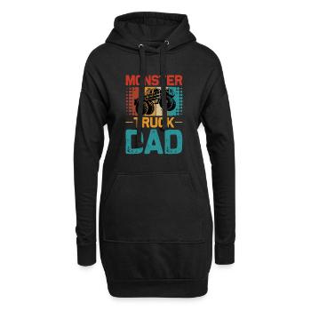 Monster Truck Monster Truck Papa Père Cadeau - Sweat-shirt à capuche long Femme - noir - Devant