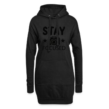 Photographie Caméra Photographe Rétro Caméra Photographie - Sweat-shirt à capuche long Femme - noir - Devant